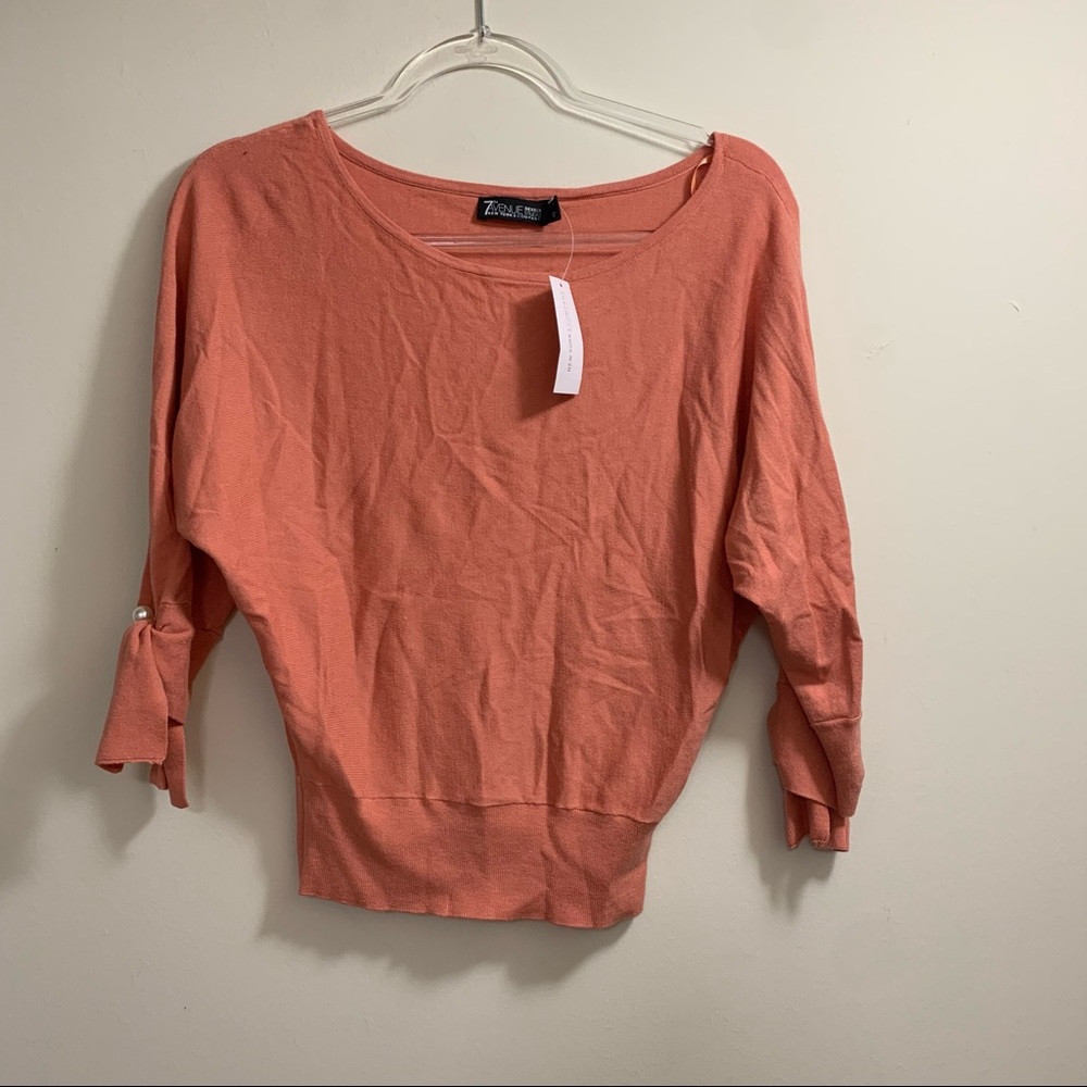 New York and Company Salmon Colored Shirt Size Small NWT